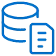 Carrera Software | Blue line icon of a database represented by stacked disks next to a document with horizontal lines, symbolizing data storage and documentation. - Splashtop Remote Desktop - South Africa Carrera Software | Blue line icon of a database represented by stacked disks next to a document with horizontal lines, symbolizing data storage and documentation.